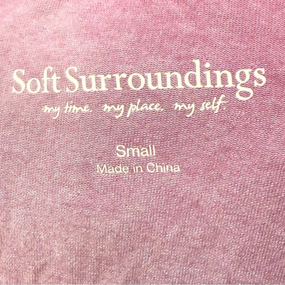 Soft Surroundings Silk Tunic Top Small Purple Sequin Embroidered Hem - Picture 6 of 9